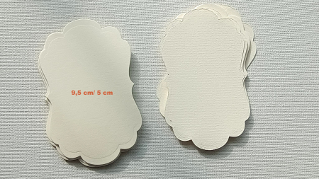 DECUPAJE HARTIE & CARTON DECOR - Etichete carton alb 240 gr - set 20 buc.