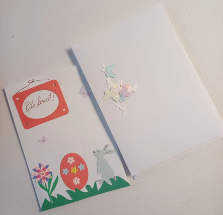 COLECTII - Felicitare cu ou, iepure si floare - set creativ