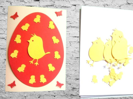 COLECTII - Felicitare cu pui - set confecţionare 20 felicitări