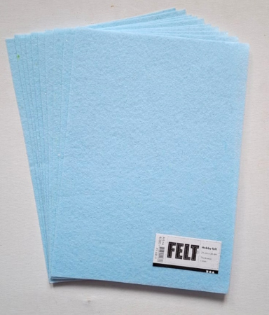 SPUMA GUMATA. FETRU - Fetru bleu A4  1 mm - 10 coli