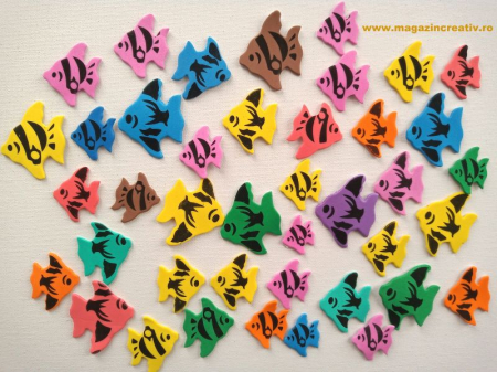 MEDIUL ACVATIC - Figurine buretate autoadezive - PESTI