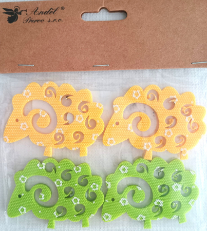 Accesorii decorative Pasti - Set 4 mielusei din fetru, 6 cm