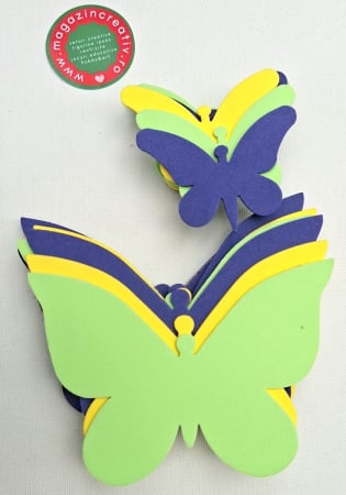 ACCESORII DIN SPUMA GUMATA - Fluturi color spumă gumată (12 cm - 4 cm) - 24 buc.