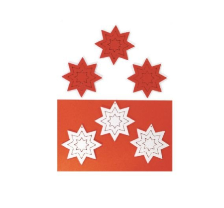 DECUPAJE FETRU - Trifoi cu buburuza fetru cu autoadeziv - set 5 buc.