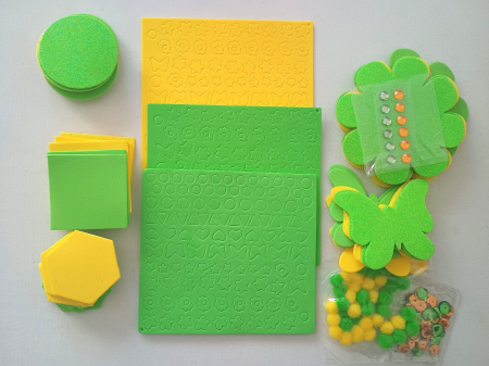 COLECTII - Flori spuma galbene - 22 buc.