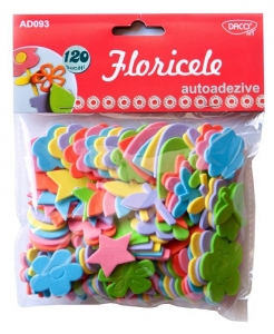 DECUPAJE SPUMA - Floricele spumă - 120 buc