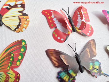 Fluturi dubli plastic cu magnet - 25 buc [1]