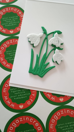 DECUPAJE MICI 1-6 CM - Ghiocei spuma - set creativ 20 bucati