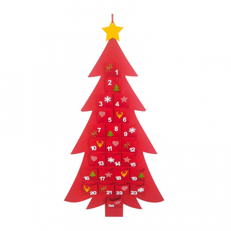 CIFRE. LITERE. FIGURI GEOMETRICE - BRAD fetru - Calendar Advent 93 cm