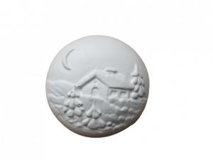Figurine ipsos pentru Craciun - Glob ipsos - peisaj de iarna