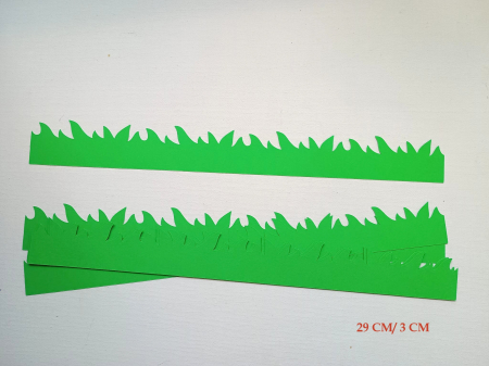 DECUPAJE MARI 6-25 CM - Iarba carton verde