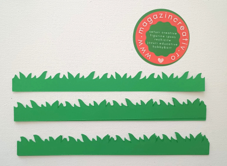 DECUPAJE MARI 6-25 CM - Iarba carton verde