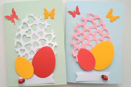 Felicitari Pasti - Iepure cu morcovi și flori - set creativ felicitare