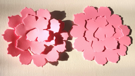 DECUPAJE MARI 6-25 CM - Floare stilizata spuma 10 buc