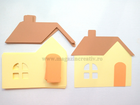 Accesorii din lemn - CASA - Set creativ carton