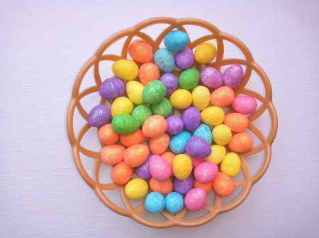 Oua mici polistiren colorate 1,8 cm in cos [0]