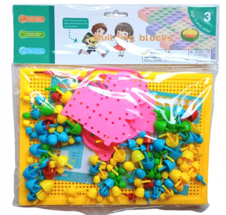 Joc contrucții cu pioneze/ ținte și figurine pentru șnuruit  [1]