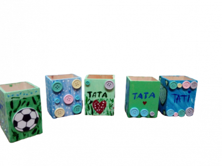 SUPORTURI DECORAT - Suport pixuri blank lemn