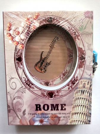 CARTI IDEI CREATIVE. JURNALE. - Jurnal Roma in cutie cu lacat 16.5 cm