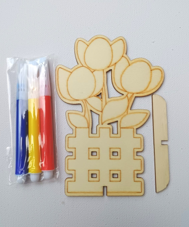 lalele - figurine lemn pentru pictat + carioci [1]