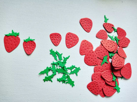 SETURI ABILITATI PRACTICE - Capsuni - set creativ 60 bucati