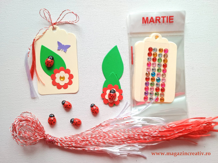 MARTISOR - Martisor cu buburuza - set confectionare 30 bucati