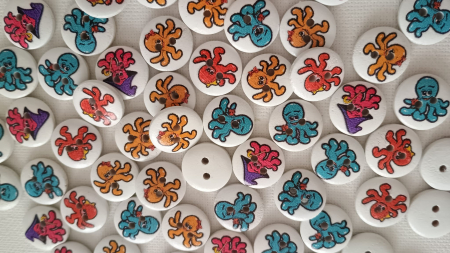 ACCESORII DIN LEMN - NASTURI lemn  stele - set 50 buc