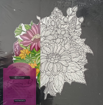 PICTURA PE NUMERE. PANZA PICTURA - Panza pictura pe sasiu 29 cm - tablou cu flori