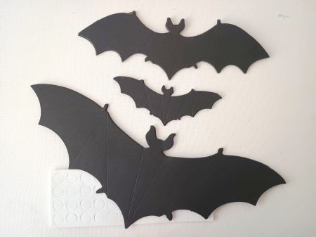 Cosul toamnei - Lilieci negri carton 12 buc. - 11-25 cm