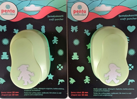 PERFORATOARE HOBBY - Perforator creativ 2,5 cm fetita-baiat