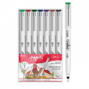 PICTURA - Pix DACO Liner Grafic Arhitect set 7 color