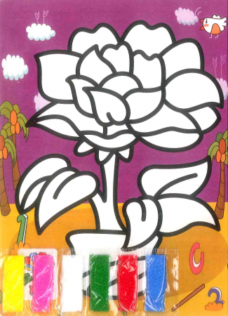 Plansa autoadeziva A5 FLOARE + nisip colorat [1]