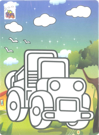 MIJLOACE DE TRANSPORT - Plansa nisip colorat 27,3 cm zana