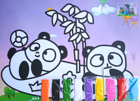 PLANȘE NISIP COLORAT - Plansa nisip colorat 27,3 cm ursi