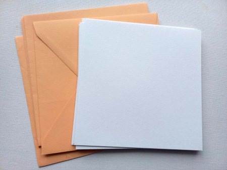 Felicitări pentru primăvară - Martie - Plic patrat + blank felicitare 16 cm