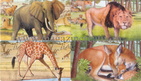 Puzzle lemn - Puzzle penar lemn - animale salbatice