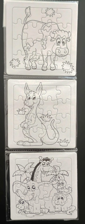 Puzzle carton - Puzzle carton pentru desenat animale