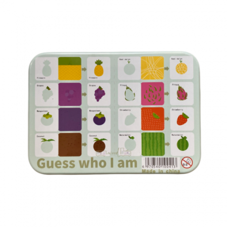 PUZZLE in cutie metalica - joc asociere fructe [1]