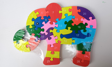 PUZZLE - Puzzle lemn elefant