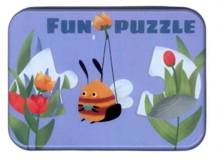 Puzzle lemn in cutie metalica 10 buc. [1]