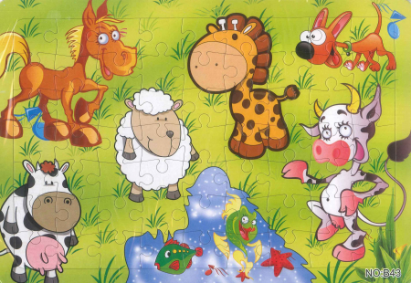 Puzzle carton - Puzzle mediul acvatic - 64 piese