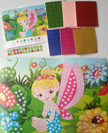 ALBINE. LIBELULE. - Puzzle mozaic buretat - Fetita flori