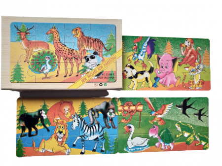 Puzzle lemn - Puzzle animale