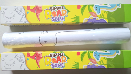 DINOZAURI - Rolă pentru colorat 3 metri - dinozauri