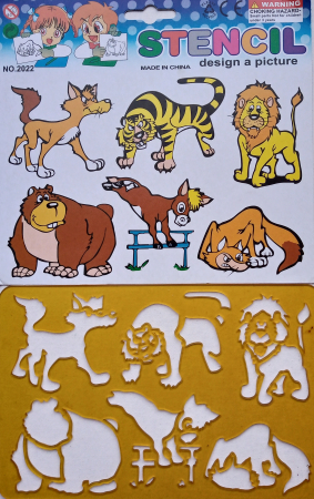 ANIMALE DOMESTICE ȘI SĂLBATICE - Sablon plante plastic