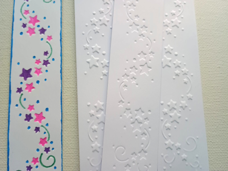 Semn carte pentru desen 15 cm/ 3 cm - model steluțe [1]