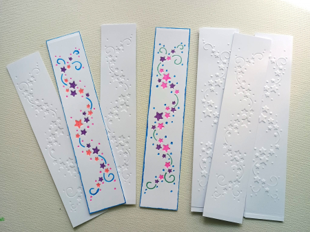 Servetele decorative iarna - Semn carte pentru desen 15 cm/ 3 cm - model steluțe