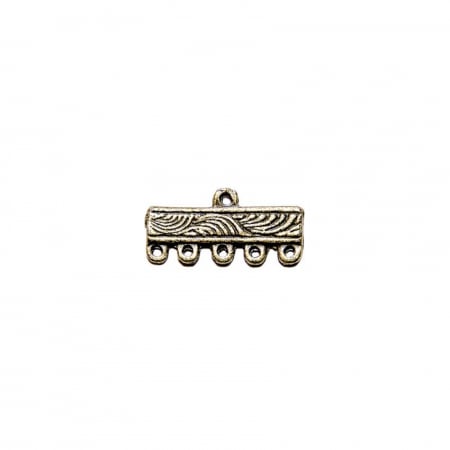 SARMA PLUSATA. POM POM. CLEME. - Set 10 distantiere multisir din metal - 5 gauri, 2 x 1 cm