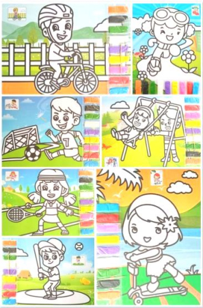 SETURI ABILITATI PRACTICE - Set 50 planse AA nisip colorat A4