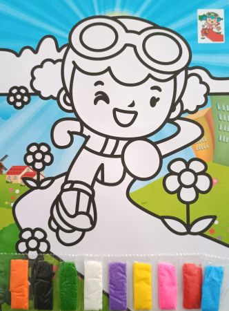 Set 50 planse AA nisip colorat A4 [3]